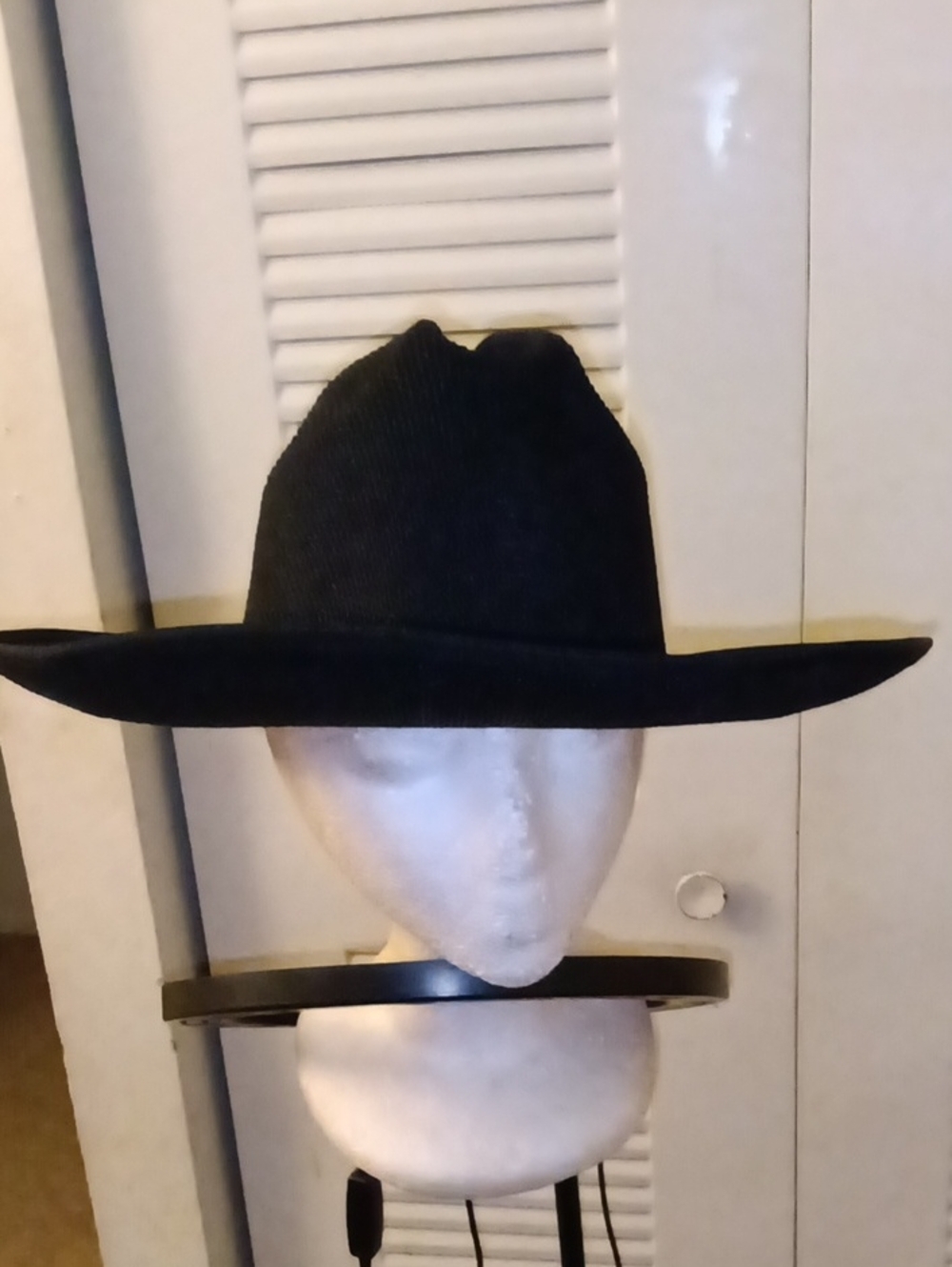 Wide Brim Black Fedora Hat